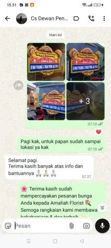 Testimonial Papan Bunga Pernikahan cahayamekar