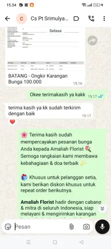 Testimonial Papan Bunga cahayamekar
