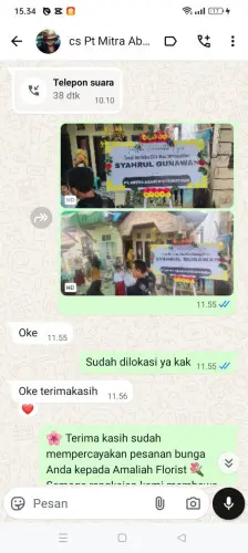 Testimonial Papan Bunga cahayamekar