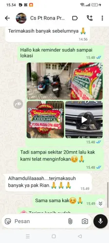 Testimonial Papan Bunga cahayamekar
